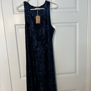 Natural Life Blue Velvet maxi dresss